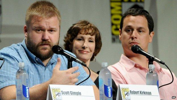 Robert Kirkman (left) is the creator of the Walking Dead comic books