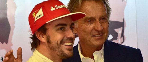 Fernando Alonso (left) and Luca Di Montezemolo