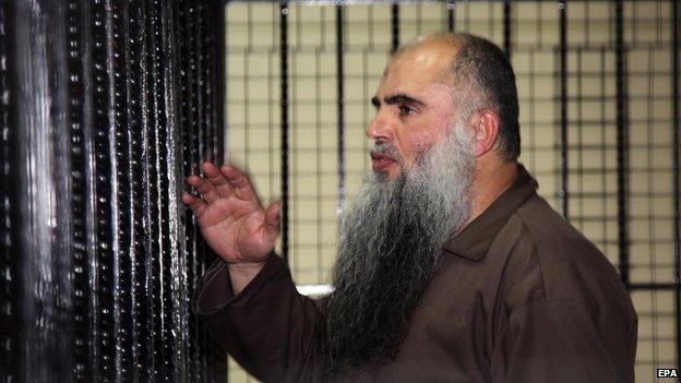 Abu Qatada in court in Amman, Jordan on 7 September 2014