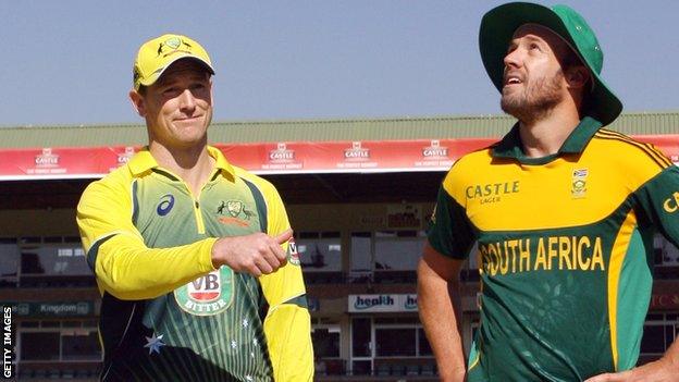 George Bailey and South Africa one-day skipper AB de Villiers