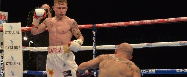 Frampton floored Martinez in the fifth round