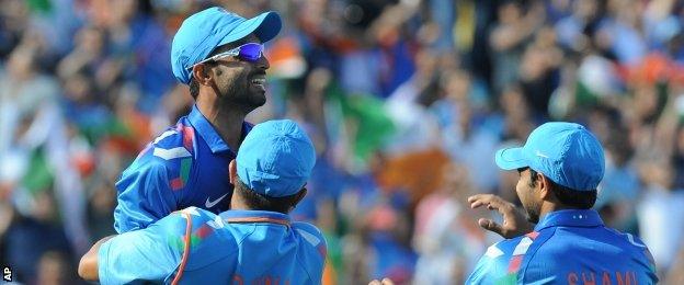 Ajinkya Rahane (left) took four catches