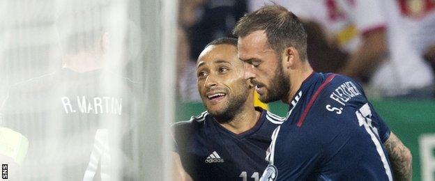 Scotland players celebrating