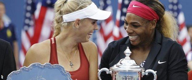 Caroline Wozniacki and Serena Williams