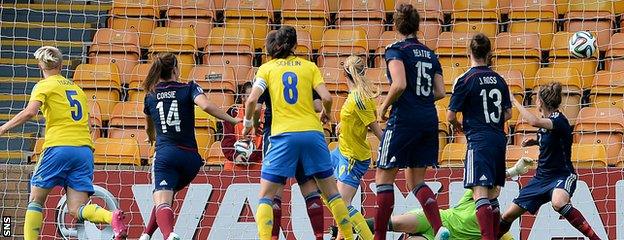 Kosovare Asllani nets for Sweden as they run out 3-1 winners over Scotland at Fir Park