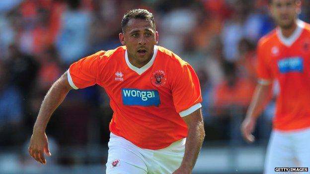 Michael Chopra, playing for Blackpool in July 2013