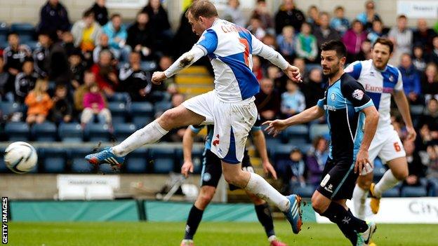 David Clarkson scores for Bristol Rovers during a two-year stint at the club