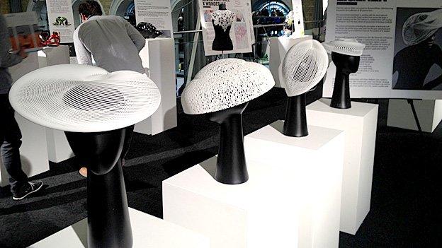 3D printed millinery by designer Gabriela Ligenza