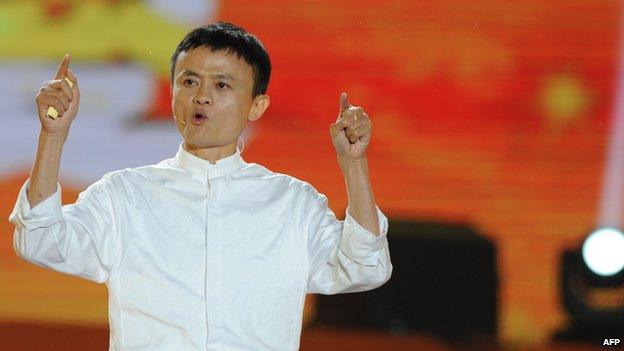 Alibaba founder Jack Ma speaking in the eastern Chinese city of Hangzhou on 10 May 2013