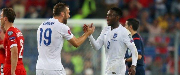 Liverpool striker Rickie Lambert (left) and Arsenal striker Danny Welbeck