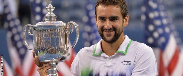 Marin Cilic with the US Open trophy