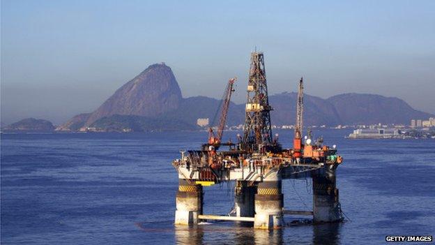 Oil rig off Rio de Janeiro