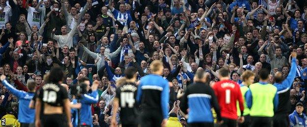 Wigan celebrate knocking Man City out of the FA Cup