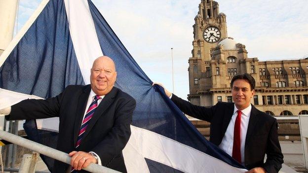 Liverpool City Council leader Joe Anderson and Labour leader, Ed Miliband