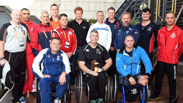 Prince Harry meeting Invictus Games captains