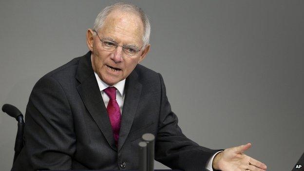 German Finance Minister Wolfgang Schaeuble (9 September 2014)