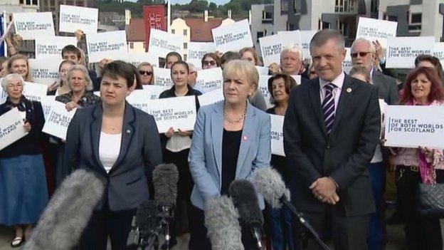 Ruth Davidson, Johann Lamont and Willie Rennie