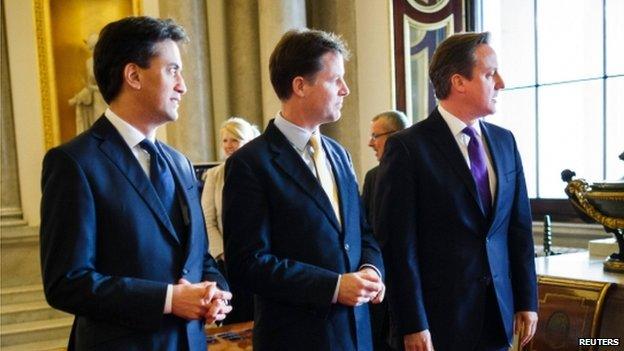 Miliband, Clegg & Cameron