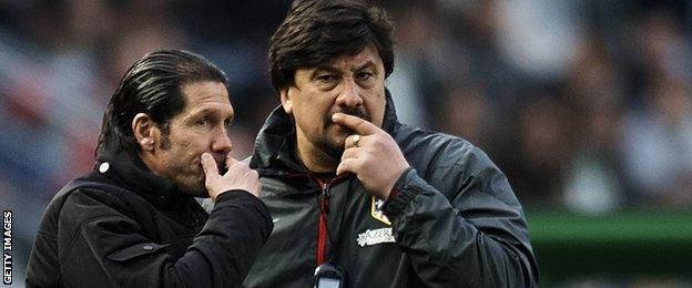 Diego Simeone and German Burgos