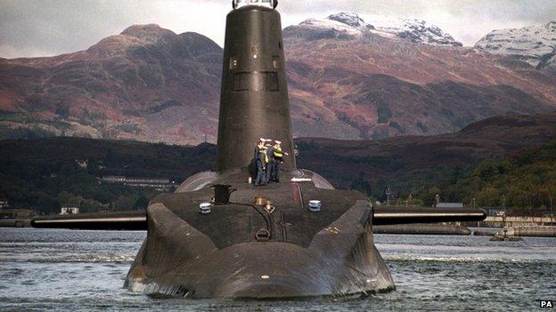 Trident sub in the Clyde