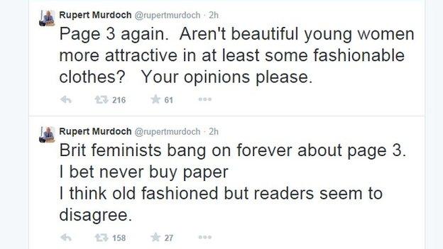 Rupert Murdoch's Twitter feed