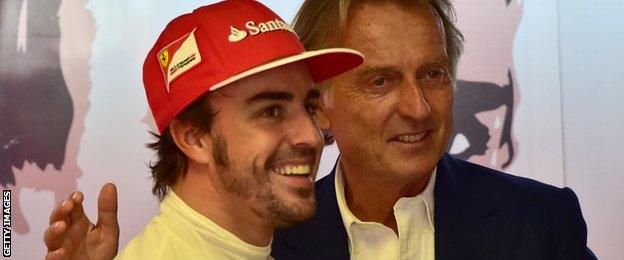 Luca Di Montezemolo and Fernando Alonso