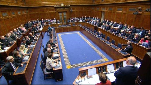 The debating chamber at Stormont