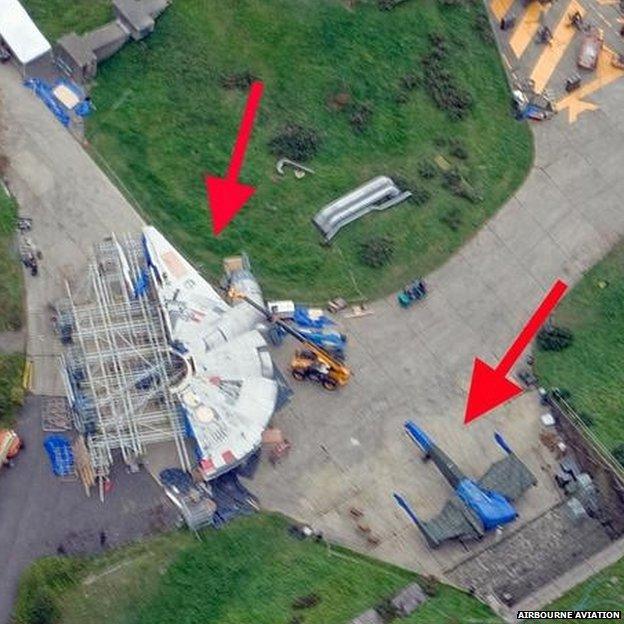 Star Wars ships on Greenham Common