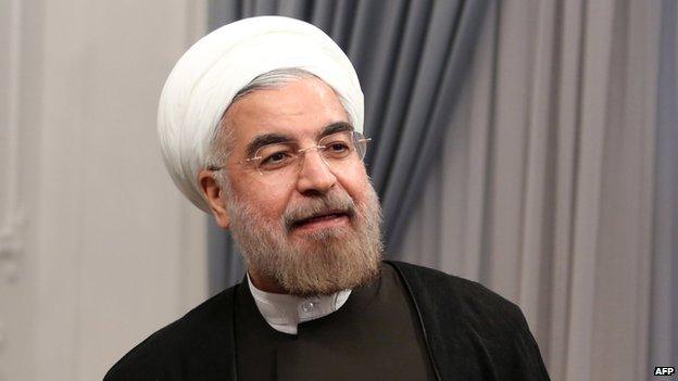 Hassan Rouhani on his first official day as president of Iran on 3 August 2013