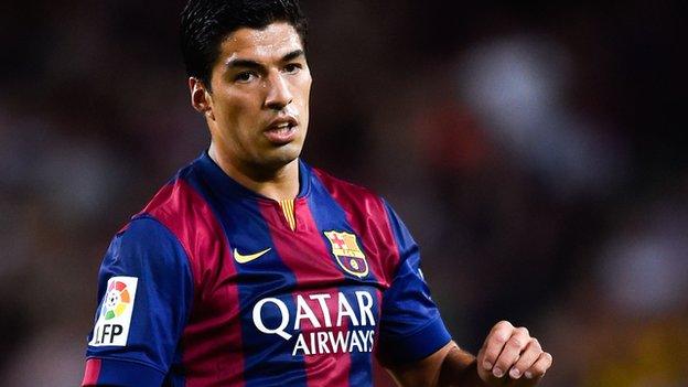 Barcelona forward Luis Suarez