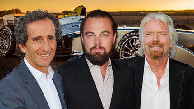 Alain Prost, Leonardo DiCaprio and Richard Branson are all competing in Formula E