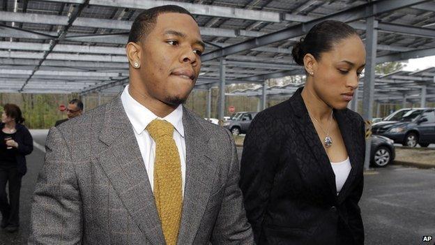 Ray Rice and his wife, Janay Palmer