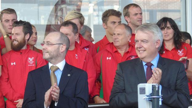 Carwyn Jones (right)