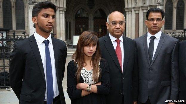 MP Keith Vaz with Jacintha Saldanha's family