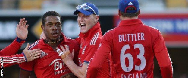 Chris Jordan, Ben Stokes and Jos Buttler