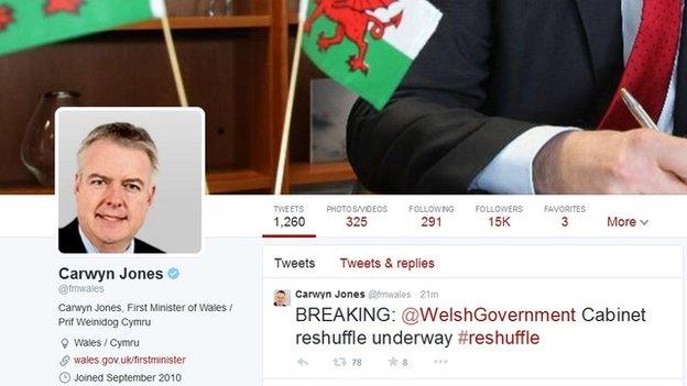 First Minister's Twitter page