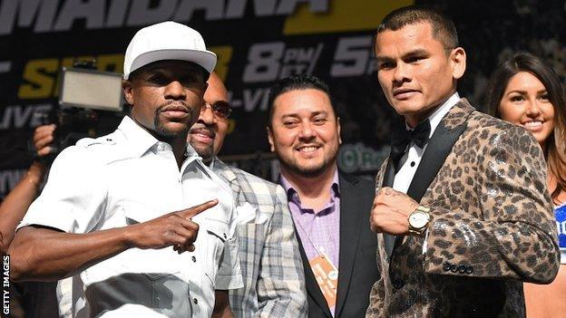 Floyd Mayweather and Marcos Maidana