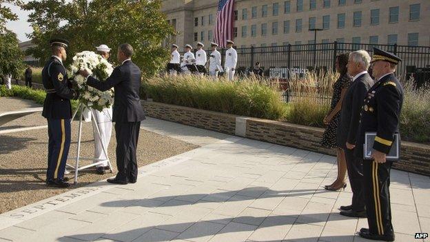 President Obama pays his respects