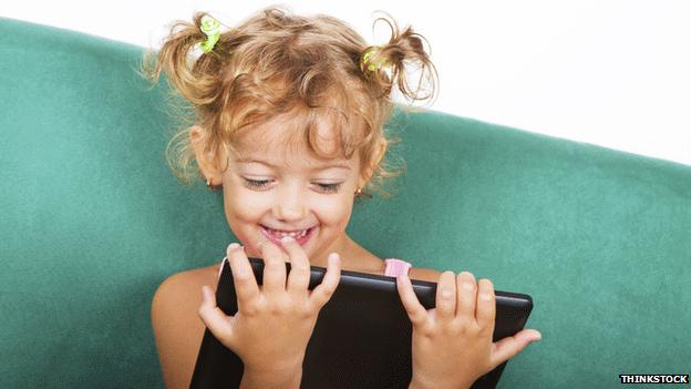 Girl with tablets