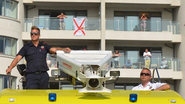 Jersey Airport fire fighters