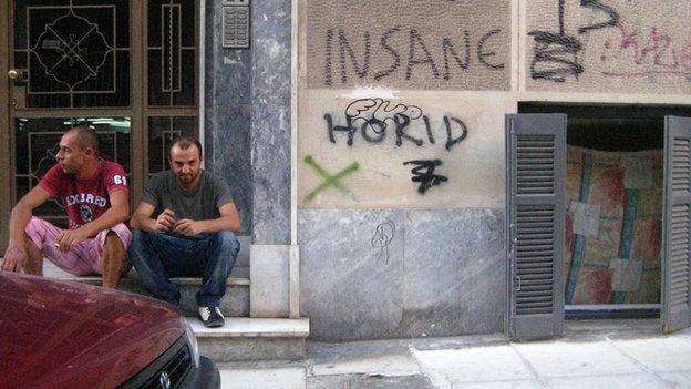 A group of young Palestinians