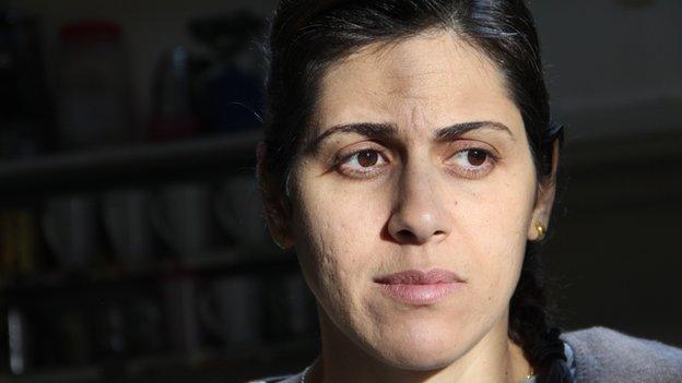 A woman facing difficulties