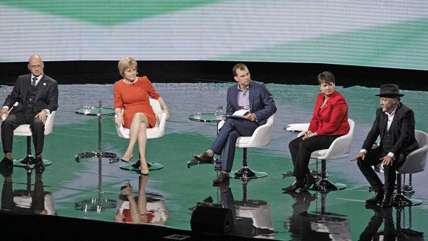 The Big, Big Debate panel consisted of Patrick Harvie, Nicola Sturgeon, Ruth Davidson and George Galloway