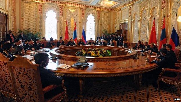 Ministers meet for the Shanghai Co-operation Council in Dushanbe. 11 Sept 2014