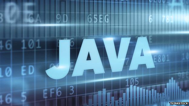 Java on background of code