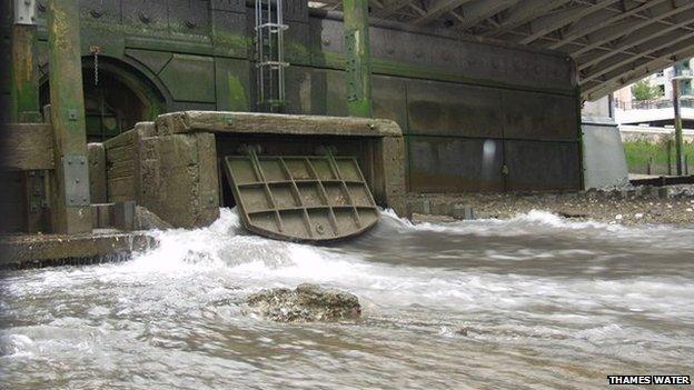 Discharge point at Vauxhall Bridge