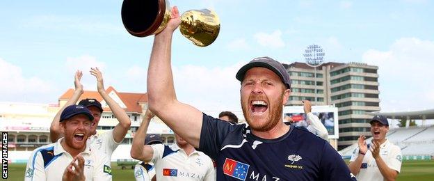 Yorkshire celebrate title win