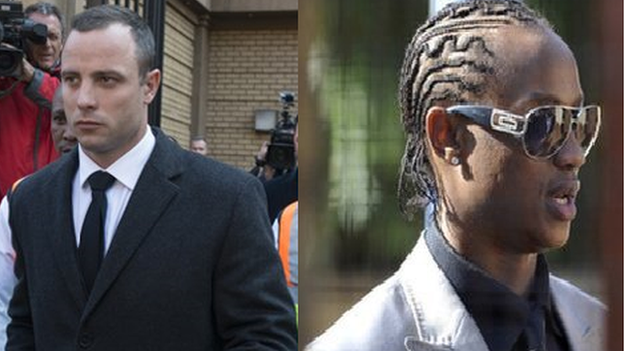 Oscar Pistorius (left) and Jub Jub (right)