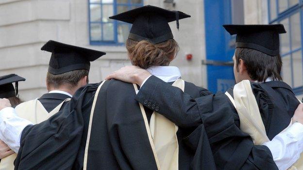 Graduates in gowns