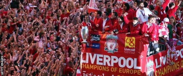 Liverpool last won the Champions League in 2005